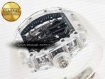 RM27-03 White Transparent Tourbillon MSF Best Edition Skull Dial on White Rubber Strap - Görsel 6