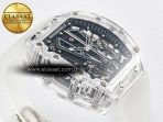 RM27-03 White Transparent Tourbillon MSF Best Edition Skull Dial on White Rubber Strap - Görsel 7