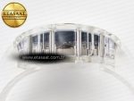 RM52-01 White Transparent Tourbillon MSF Best Edition Skull Dial on White Rubber Strap - Görsel 13