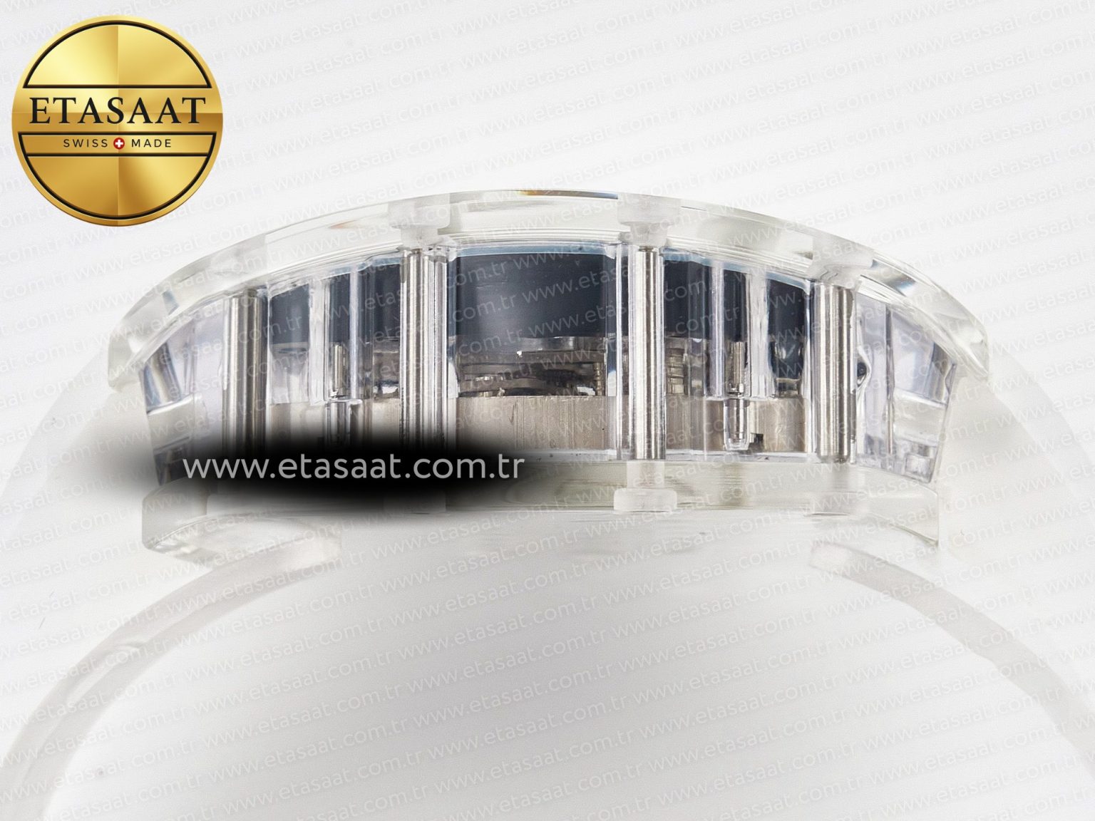 RM52-01 White Transparent Tourbillon MSF Best Edition Skull Dial on White Rubber Strap - Görsel 13