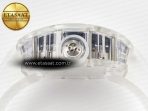 RM52-01 White Transparent Tourbillon MSF Best Edition Skull Dial on White Rubber Strap - Görsel 14