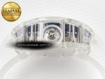 RM52-01 White Transparent Tourbillon MSF Best Edition Skull Dial on White Rubber Strap - Görsel 14