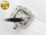 RM52-01 White Transparent Tourbillon MSF Best Edition Skull Dial on White Rubber Strap - Görsel 16