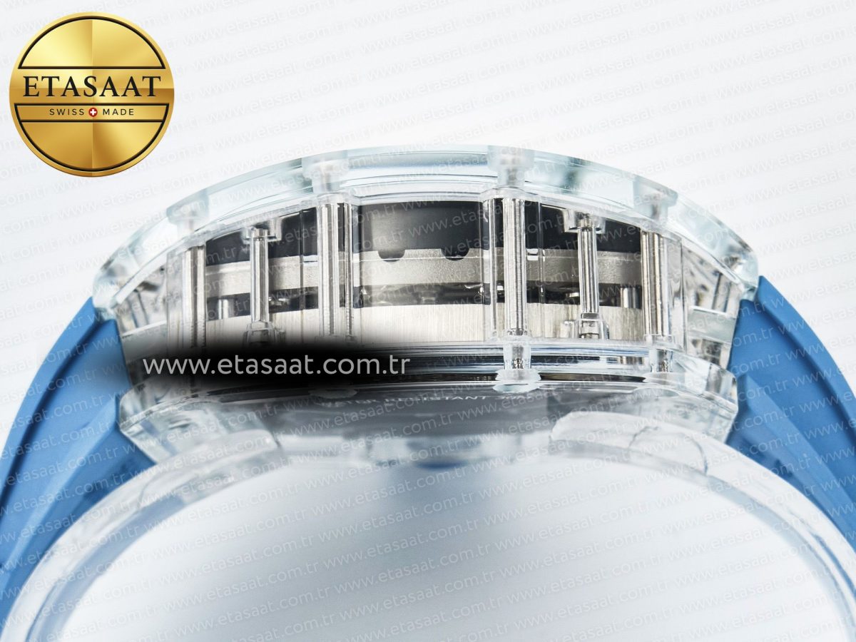 RM53-02 Transparent Tourbillon RMF Best Edition Skeleton Dial on Blue Rubber Strap - Görsel 13