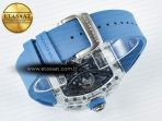 RM53-02 Transparent Tourbillon RMF Best Edition Skeleton Dial on Blue Rubber Strap - Görsel 15