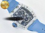RM53-02 Transparent Tourbillon RMF Best Edition Skeleton Dial on Blue Rubber Strap - Görsel 16