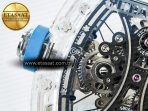 RM53-02 Transparent Tourbillon RMF Best Edition Skeleton Dial on Blue Rubber Strap - Görsel 18
