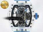 RM53-02 Transparent Tourbillon RMF Best Edition Skeleton Dial on Blue Rubber Strap - Görsel 4