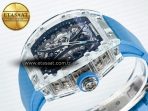 RM53-02 Transparent Tourbillon RMF Best Edition Skeleton Dial on Blue Rubber Strap - Görsel 6