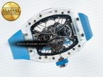 RM53-02 Transparent Tourbillon RMF Best Edition Skeleton Dial on Blue Rubber Strap - Görsel 8