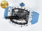 RM53-02 Transparent Tourbillon RMF Best Edition Skeleton Dial on Blue Rubber Strap - Görsel 9