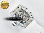 RM56-01 Transparent Tourbillon RMF Best Edition Skeleton Dial on White Rubber Strap - Görsel 17