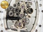 RM56-01 Transparent Tourbillon RMF Best Edition Skeleton Dial on White Rubber Strap - Görsel 18
