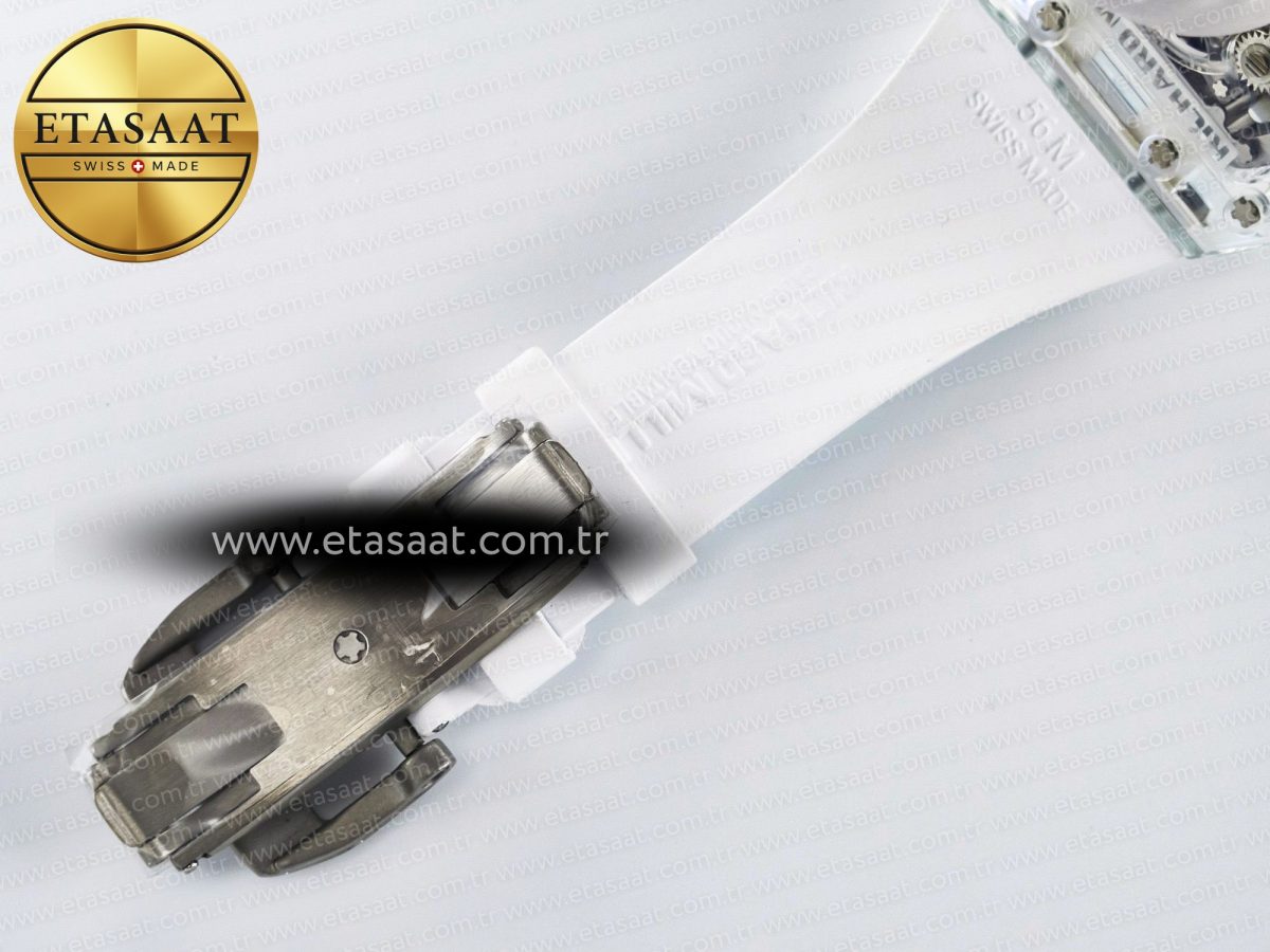 RM56-01 Transparent Tourbillon RMF Best Edition Skeleton Dial on White Rubber Strap - Görsel 23