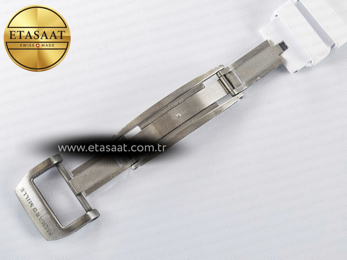 RM56-01 Transparent Tourbillon RMF Best Edition Skeleton Dial on White Rubber Strap - Görsel 26