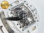 RM56-01 Transparent Tourbillon RMF Best Edition Skeleton Dial on White Rubber Strap - Görsel 5