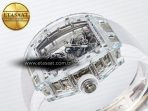 RM56-01 Transparent Tourbillon RMF Best Edition Skeleton Dial on White Rubber Strap - Görsel 6