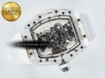 RM56-01 Transparent Tourbillon RMF Best Edition Skeleton Dial on White Rubber Strap - Görsel 8