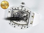 RM56-01 Transparent Tourbillon RMF Best Edition Skeleton Dial on White Rubber Strap - Görsel 9