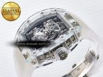 RM56-02 Transparent Tourbillon RMF Best Edition Skeleton White Dial on Transparent Rubber Strap - Görsel 6