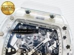 Mille RM56-02 Transparent Tourbillon White Rubber Strap - Görsel 10