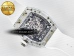Mille RM56-02 Transparent Tourbillon White Rubber Strap - Görsel 16