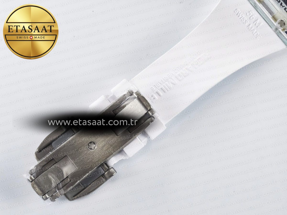 Mille RM56-02 Transparent Tourbillon White Rubber Strap - Görsel 22