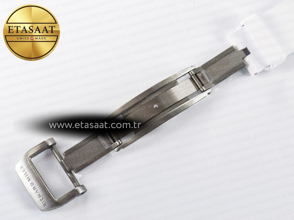 Mille RM56-02 Transparent Tourbillon White Rubber Strap - Görsel 25