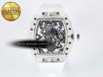 Mille RM56-02 Transparent Tourbillon White Rubber Strap - Görsel 3