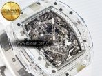 Mille RM56-02 Transparent Tourbillon White Rubber Strap - Görsel 5