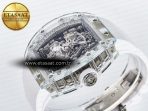 Mille RM56-02 Transparent Tourbillon White Rubber Strap - Görsel 6