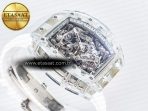 Mille RM56-02 Transparent Tourbillon White Rubber Strap - Görsel 7