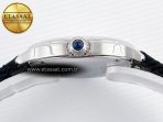 Ronde De Cartier 29mm DRF 1:1 Best Edition Sandblasted Silver-Plated White Dial on Black Leather Strap Ronda Quartz - Görsel 13