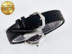 Ronde De Cartier 29mm DRF 1:1 Best Edition Sandblasted Silver-Plated White Dial on Black Leather Strap Ronda Quartz - Görsel 14