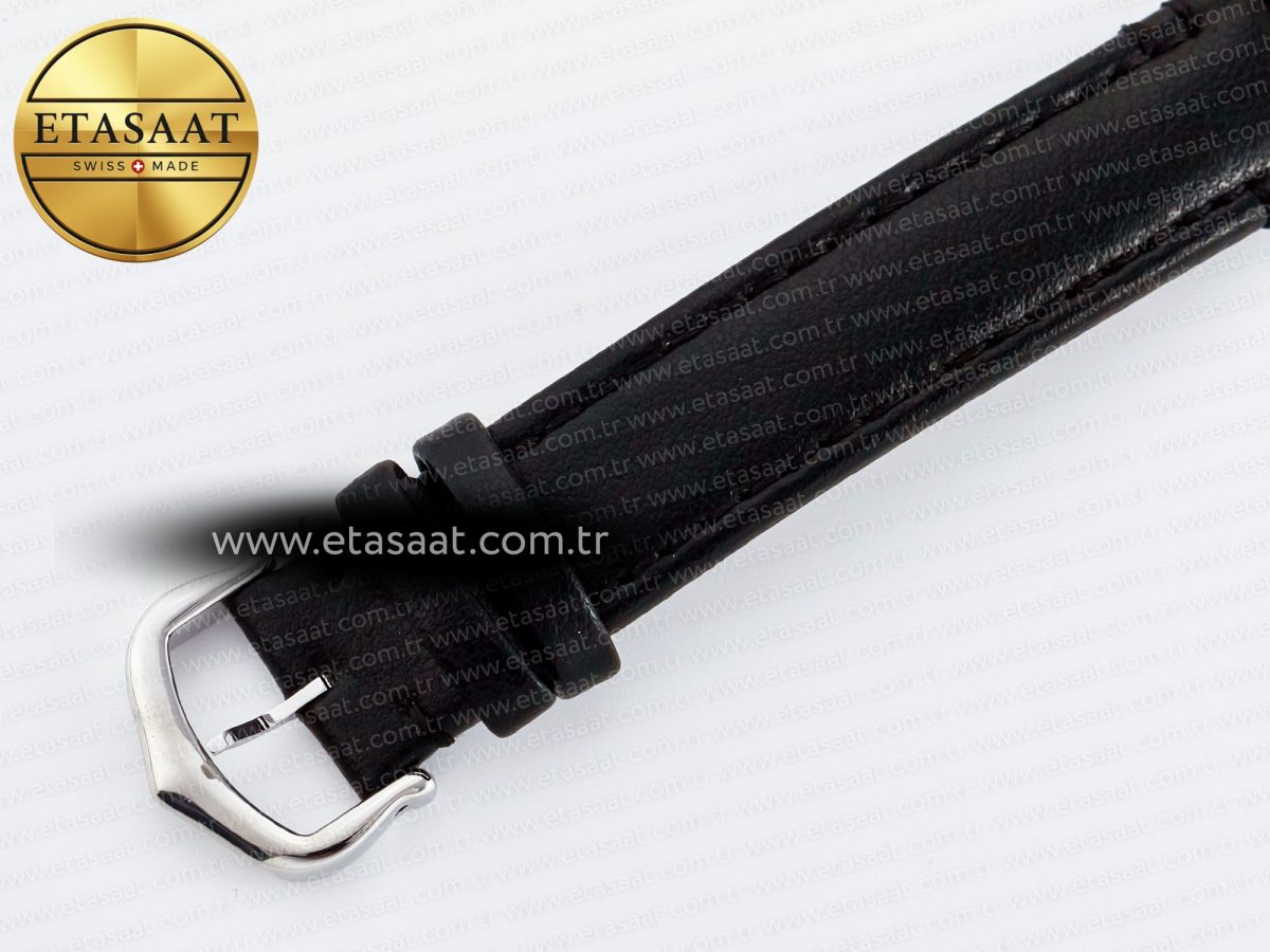 Ronde De Cartier 29mm DRF 1:1 Best Edition Sandblasted Silver-Plated White Dial on Black Leather Strap Ronda Quartz - Görsel 17