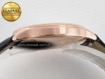 Ronde De Cartier 29mm RG DRF 1:1 Best Edition Sandblasted Silver-Plated White Dial on Black Leather Strap Ronda Quartz - Görsel 12