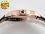 Ronde De Cartier 29mm RG DRF 1:1 Best Edition Sandblasted Silver-Plated White Dial on Black Leather Strap Ronda Quartz - Görsel 13