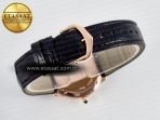 Ronde De Cartier 29mm RG DRF 1:1 Best Edition Sandblasted Silver-Plated White Dial on Black Leather Strap Ronda Quartz - Görsel 14