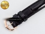Ronde De Cartier 29mm RG DRF 1:1 Best Edition Sandblasted Silver-Plated White Dial on Black Leather Strap Ronda Quartz - Görsel 17