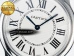 Ronde De Cartier 36mm DRF 1:1 Best Edition Sandblasted Silver-Plated White Dial on Black Leather Strap Ronda Quartz - Görsel 10