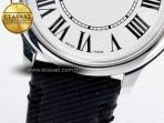 Ronde De Cartier 36mm DRF 1:1 Best Edition Sandblasted Silver-Plated White Dial on Black Leather Strap Ronda Quartz - Görsel 11