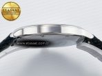 Ronde De Cartier 36mm DRF 1:1 Best Edition Sandblasted Silver-Plated White Dial on Black Leather Strap Ronda Quartz - Görsel 12