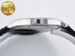 Ronde De Cartier 36mm DRF 1:1 Best Edition Sandblasted Silver-Plated White Dial on Black Leather Strap Ronda Quartz - Görsel 13