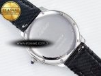 Ronde De Cartier 36mm DRF 1:1 Best Edition Sandblasted Silver-Plated White Dial on Black Leather Strap Ronda Quartz - Görsel 15