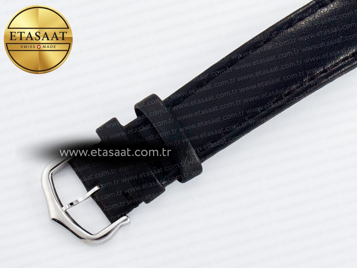 Ronde De Cartier 36mm DRF 1:1 Best Edition Sandblasted Silver-Plated White Dial on Black Leather Strap Ronda Quartz - Görsel 17