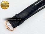 Ronde De Cartier 36mm RG DRF 1:1 Best Edition Sandblasted Silver-Plated White Dial on Black Leather Strap Ronda Quartz - Görsel 17