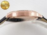 Ronde Louis Cartier 29mm RG DRF 1:1 Best Edition Sandblasted Beige Dial Diamonds Bezel on Black Leather Strap Ronda Quartz - Görsel 12