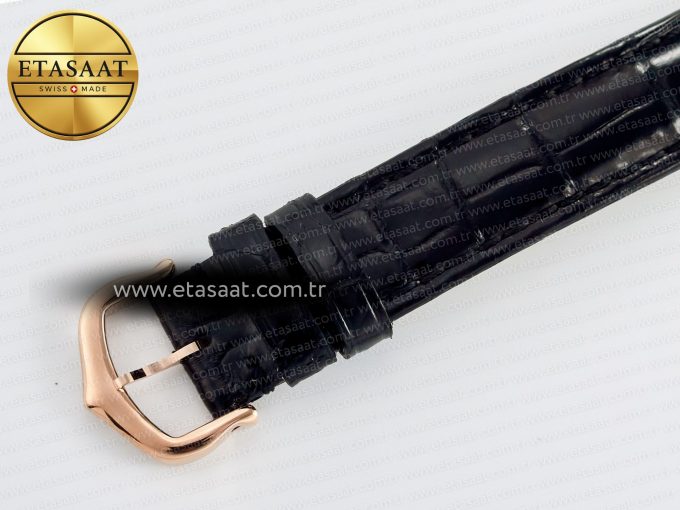 Ronde Louis Cartier 29mm RG DRF 1:1 Best Edition Sandblasted Beige Dial Diamonds Bezel on Black Leather Strap Ronda Quartz - Görsel 17