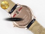 Ronde Louis Cartier 29mm RG DRF 1:1 Best Edition Sandblasted Beige Dial Diamonds Bezel on Blue Leather Strap Ronda Quartz - Görsel 17