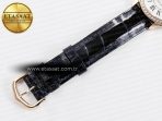 Ronde Louis Cartier 29mm RG DRF 1:1 Best Edition Sandblasted Beige Dial Diamonds Bezel on Blue Leather Strap Ronda Quartz - Görsel 19